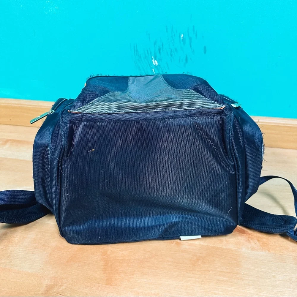 J is for Jeep Navy Blue & Orange Multipocket Diaper Bag Backpack